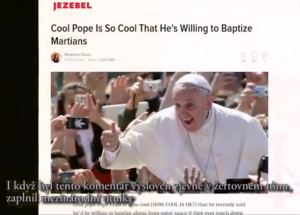 Pápež chce krstiť mimozemšťanov