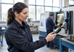 Odborník meria faktory pracovného prostredia na pracovisku pri posúdení zdravotných rizík
